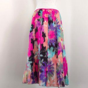 NicName colorful Skirt, cotton/silk combo splashy design & colors, size 12